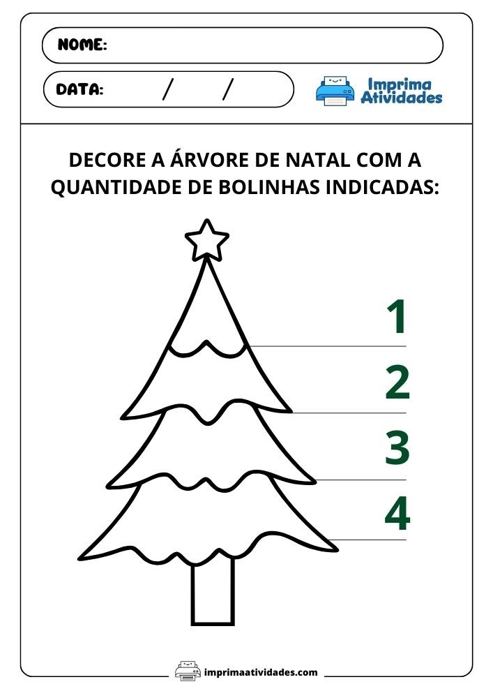 3 Atividades de Natal Gratuitas para Imprimir arvore