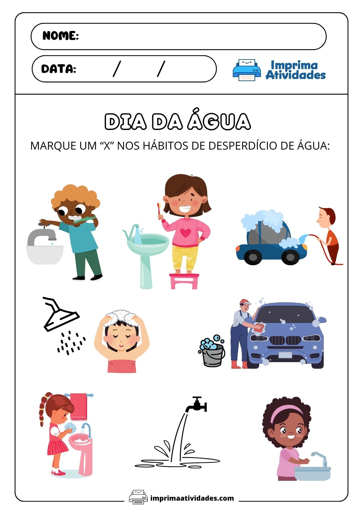 Dia da Água - 5 Atividades Grátis | Imprima Atividades