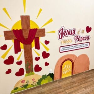 Painel de Páscoa Ele Vive