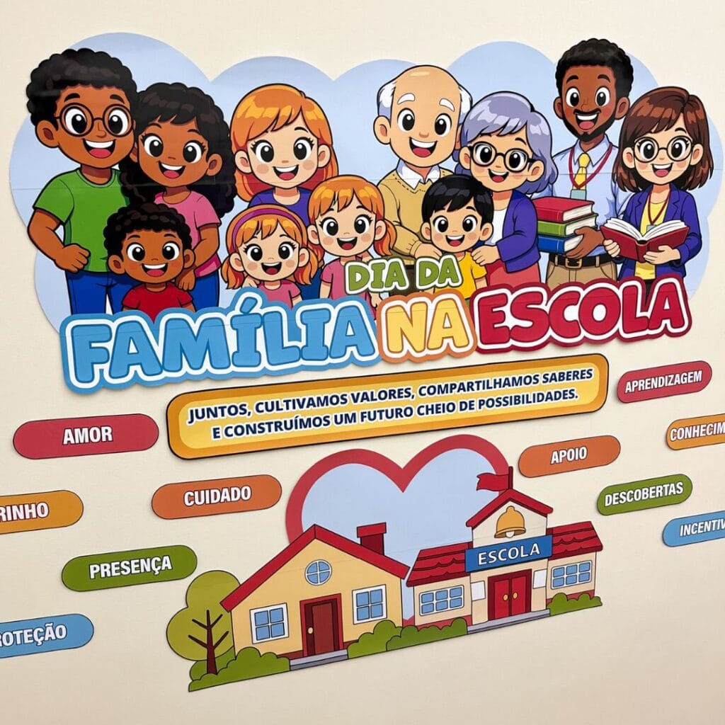 Painel Dia da Família na Escola | Imprima Atividades