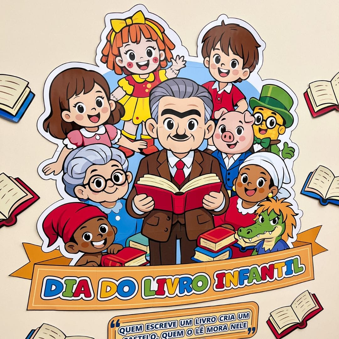 Painel Dia do Livro Monteiro Lobato 2 Painel Dia do Livro Monteiro Lobato - Imagem 2