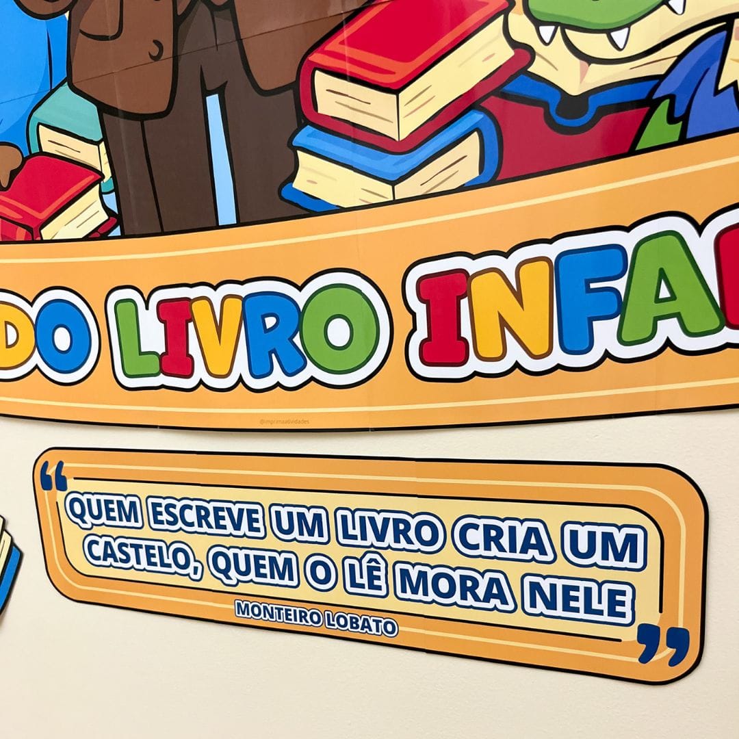 Painel Dia do Livro Monteiro Lobato 3 Painel Dia do Livro Monteiro Lobato - Imagem 3