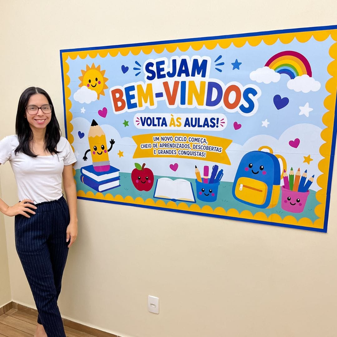 Mural Bem Vindos Volta as Aulas
