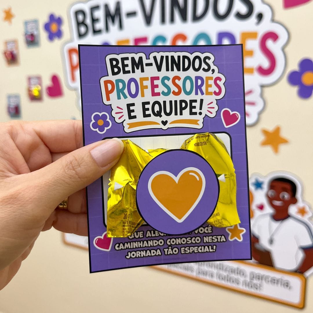 Painel Bem-Vindos Professores e Equipe 2 Painel Bem-Vindos Professores e Equipe - Imagem 2