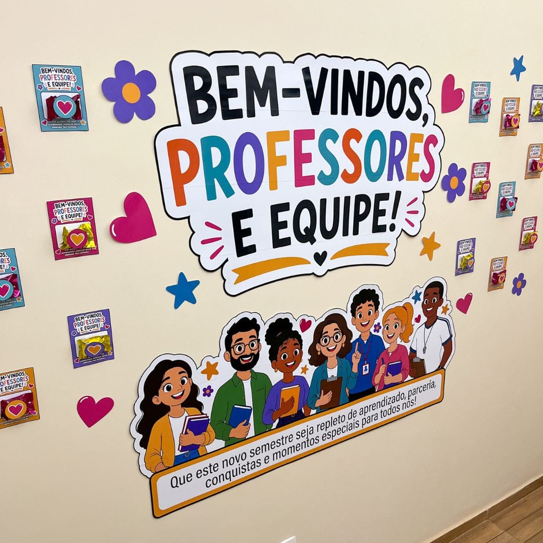 Painel Bem-Vindos Professores e Equipe 4 Painel Bem-Vindos Professores e Equipe - Imagem 4