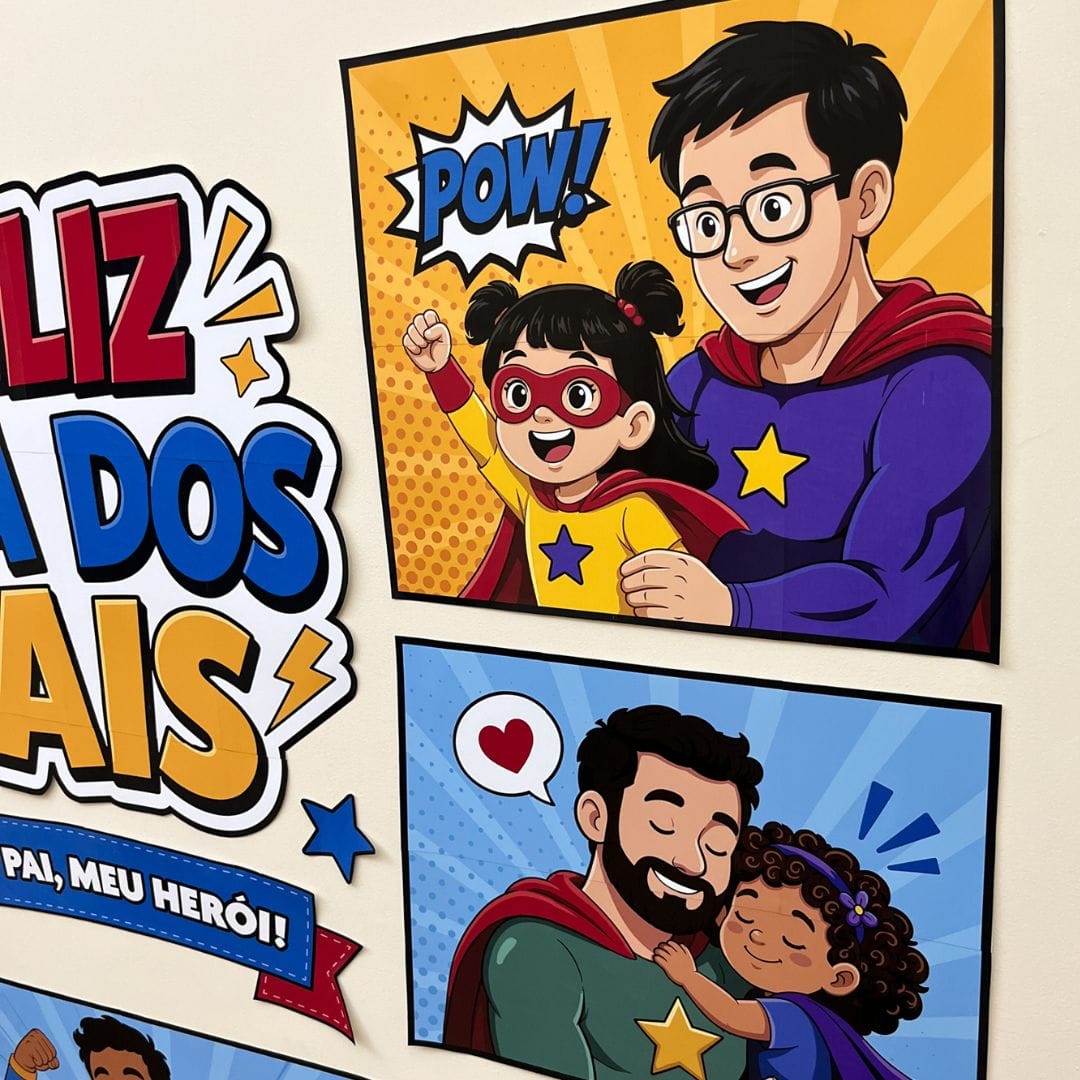 Painel Dia dos Pais Super-Herói 4 Painel Dia dos Pais Super-Herói - Imagem 4