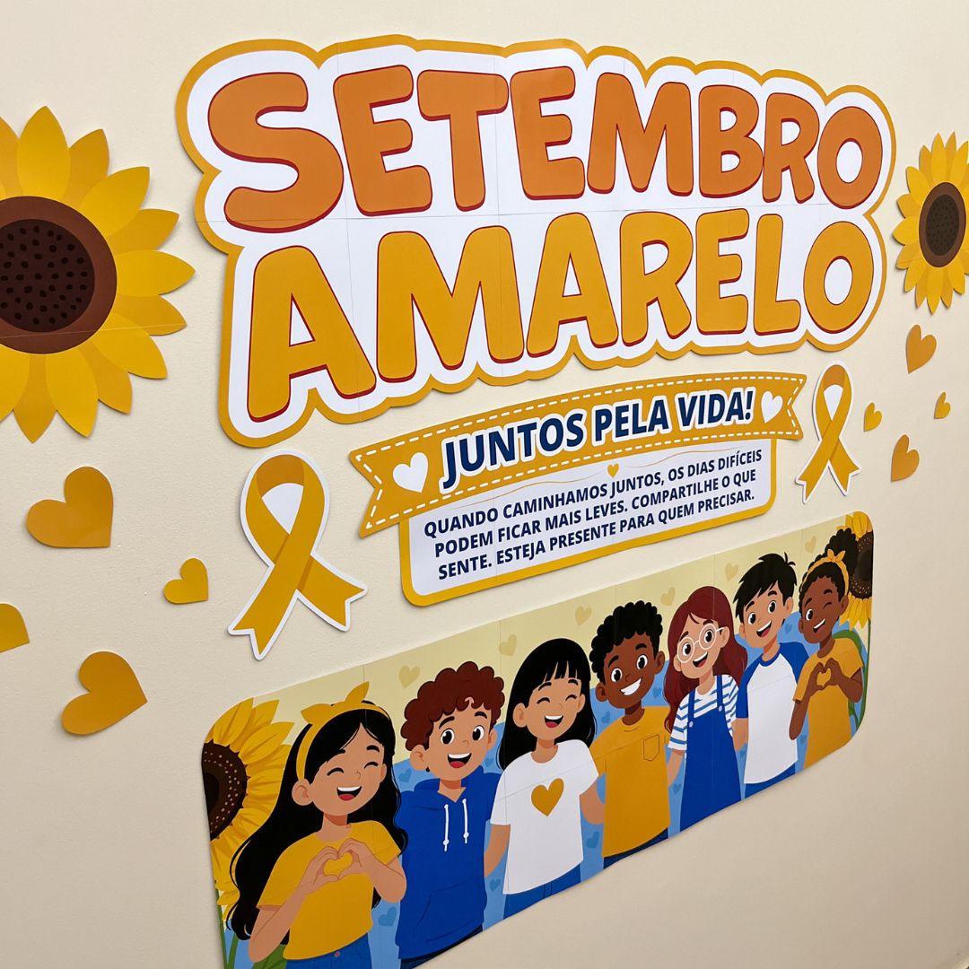 Painel Setembro Amarelo Juntos Pela Vida 2 Painel Setembro Amarelo Juntos Pela Vida - Imagem 2