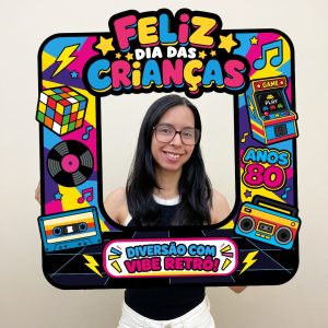 Moldura Bambolê Anos 80 Dia das Crianças
